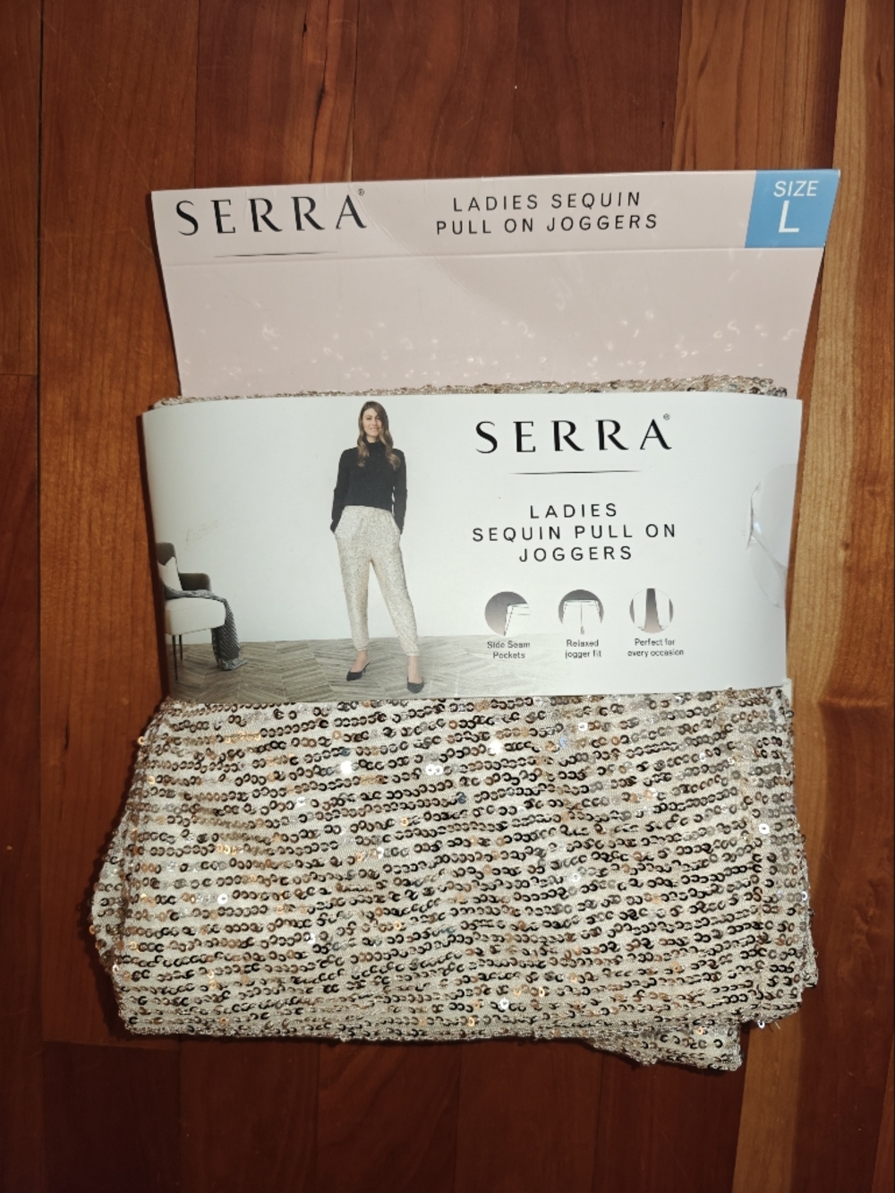 Serra High-Rise Sequin Joggers — Gold, Viral, Hard To find, Glitter Britches!
